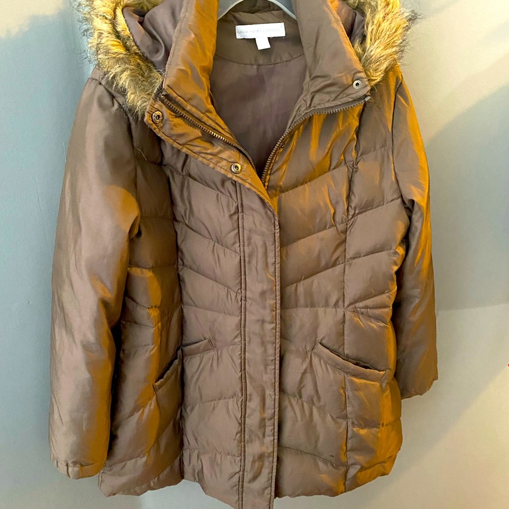 Xl fur hooded coat